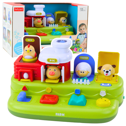 Interactive Educational Toy for Toddlers - Pop-Up Animals Farm