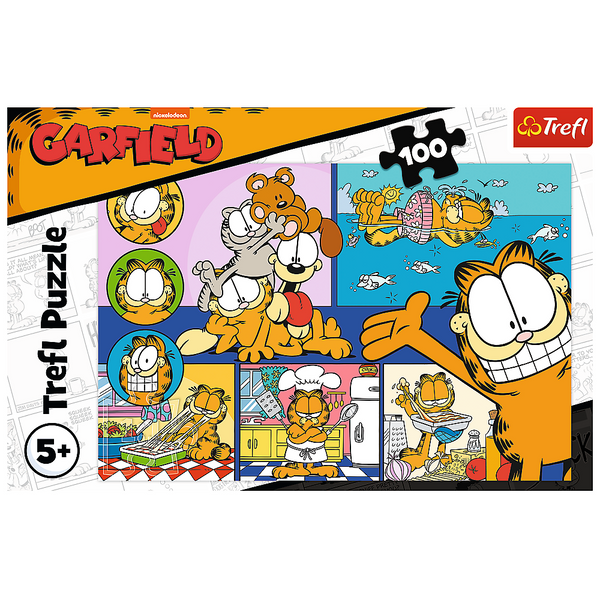 Puzzle - 100 - Leniwy Garfield - Trefl 16521
