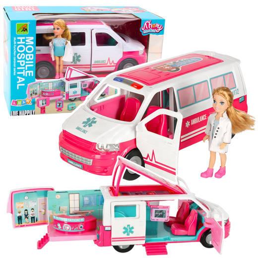 Mobile Hospital Ambulance 2in1 Doll Doctor Medical Accessories