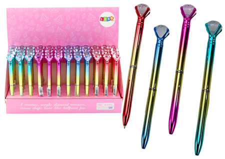 Stift mit diamantglänzendem Gold, bunter blauer Mine, 0,7 mm Mischung