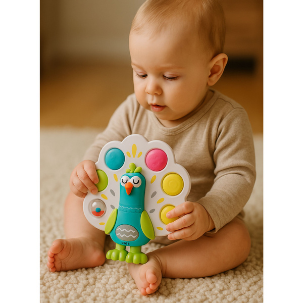 Pop-It Paw Sensory Toy Rotating Balls Colorful Sound