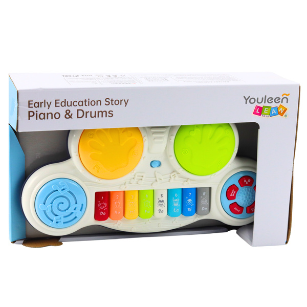 Interactive Educational Piano With Drums Colorful Animal Sounds