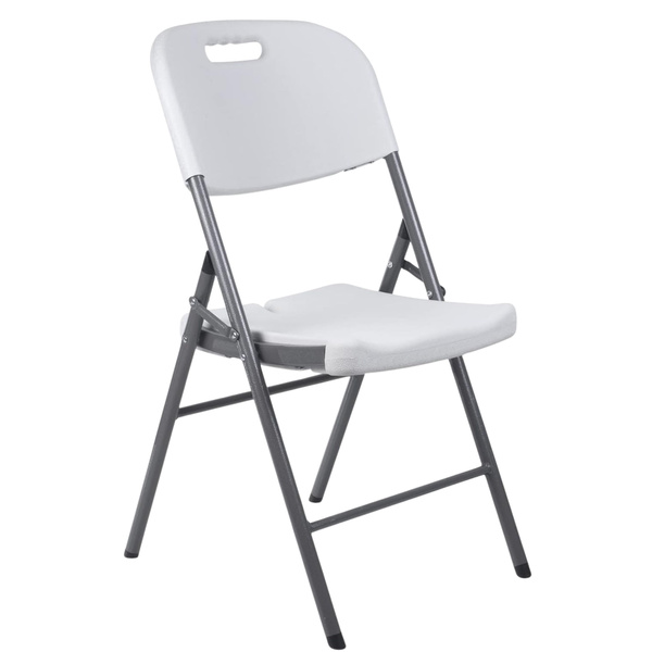 Folding Catering Banquet Chair White 84x50x46 cm