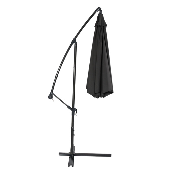 Parasol Ogrodowy Boczny Z Regulacją Pochyłu Pokrowiec 350 x 250cm Antracyt