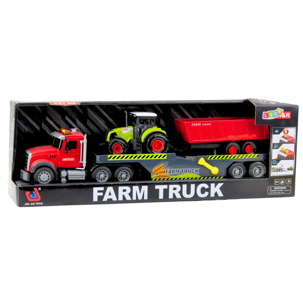 Set Truck Tractor with Trailer Lights and Sounds Red