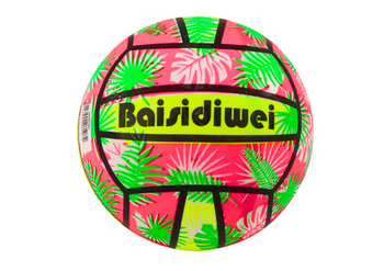 Gummiball Helle Blätter Rosa 24 cm