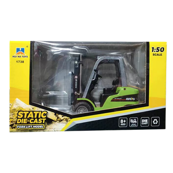 Metal Forklift Moving Forks Huina Green 1:50
