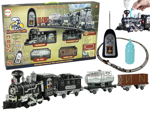 Ogromna Kolejka Pociąg Tory Dźwięk Światła Dym R/C 206,5 cm x 153,5 cm 