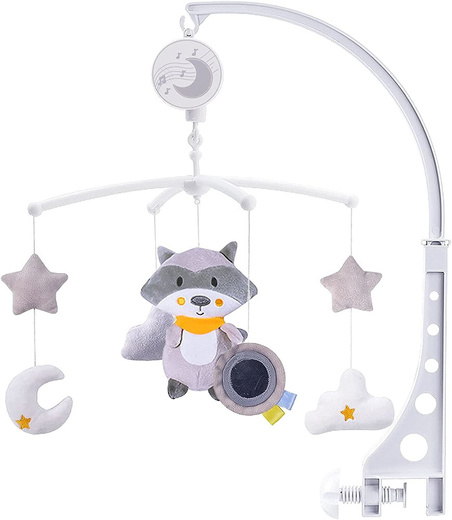 Melody Plush Racconn Carrousel for Baby's Cot