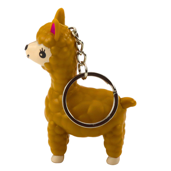 Backpack Keychain Llama Alpaca LED Flashlight Sounds