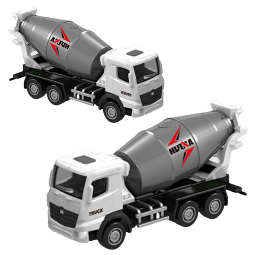 Concrete Mixer Metal Collectible Model Huina White 1:80