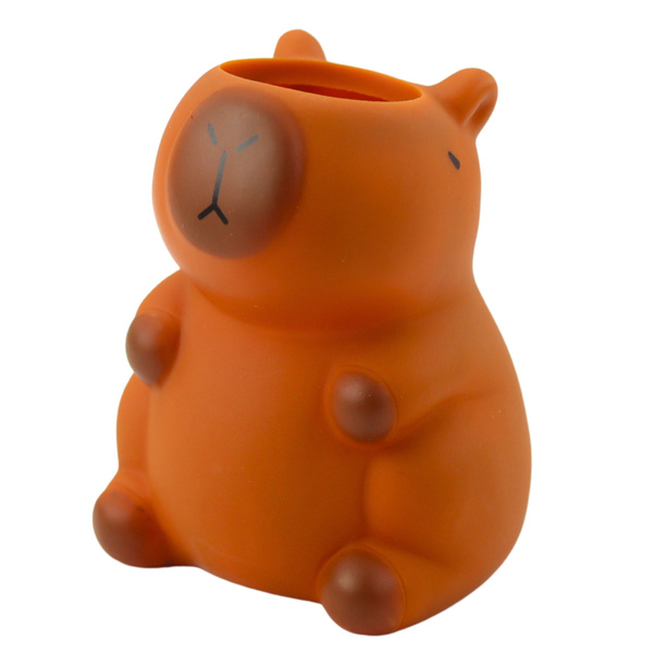 Capybara Stiftehalter-Figur, braun, 10 x 7 cm