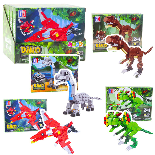 Bausteine Set Dinosaurier Roboter 2in1 145-161 Teile Mix