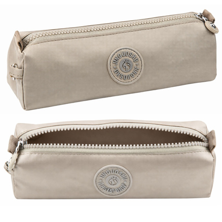 School Pencil Case Organizer Single Compartment Silver 21.5cm