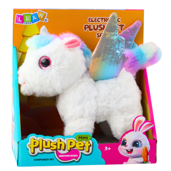 Unicorn Plush Interactive Moves Sounds White 21 cm