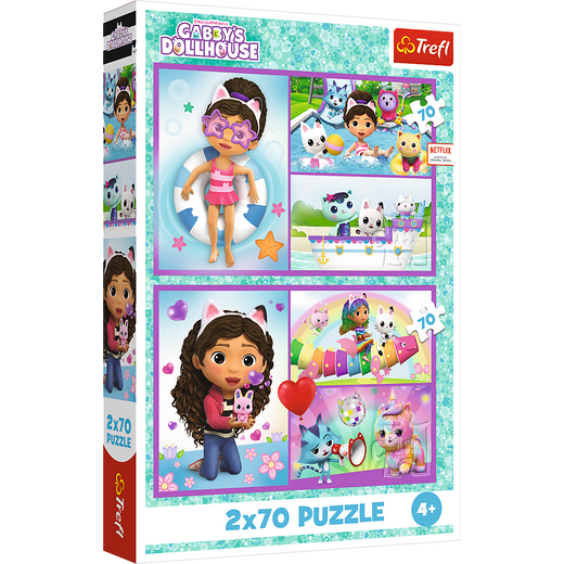 Puzzle - 2x70 - Play with Gabby Trefl 34438