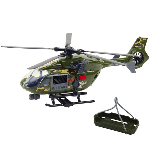 Military Helicopter Military Hook Stretcher Lights Sounds 1:12