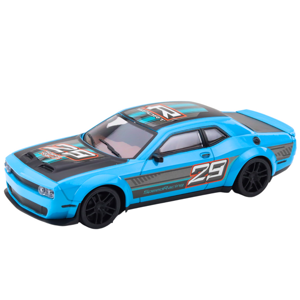 Sport-Rennwagen mit Heckantrieb blau