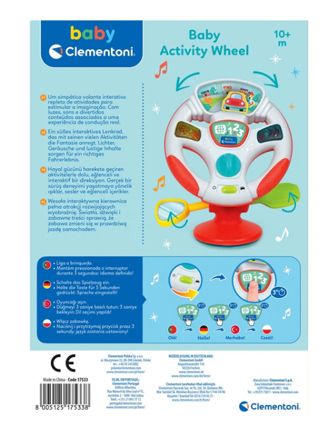 Interactive Talking Electronic Steering Wheel Polish and German Language Clementoni 17533