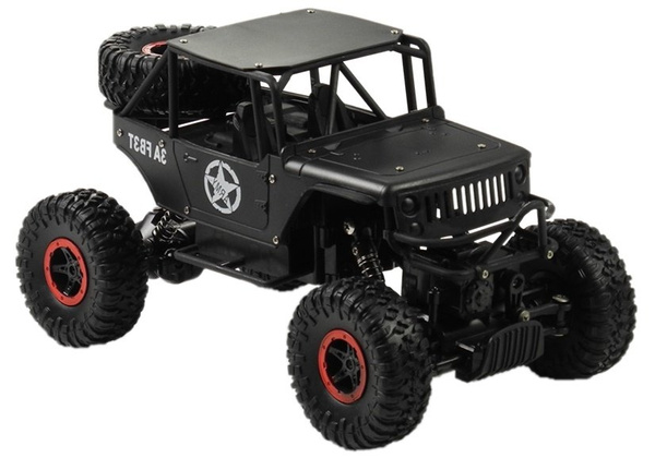 Ferngesteuertes Auto Jeep R/C 1:18 Schwarz Akkus Ladegerät Auto