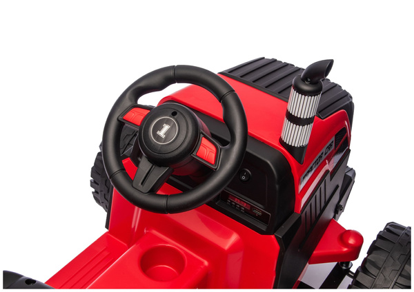 CH9959B Akku-Traktor mit Anhänger, rot, 24 V