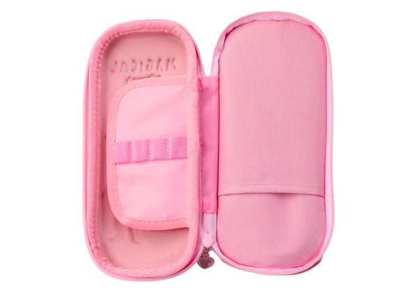 Pink Pencil Case with 3D Unicorn Two-compartment 24 cm x 11 cm x 7 cm