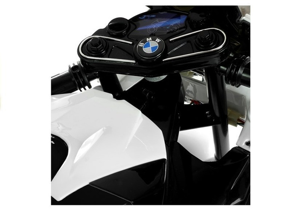 Elektromotorrad für Kinder BMW S1000RR Schwarz Ledersitz EVA-Reifen Motorrad