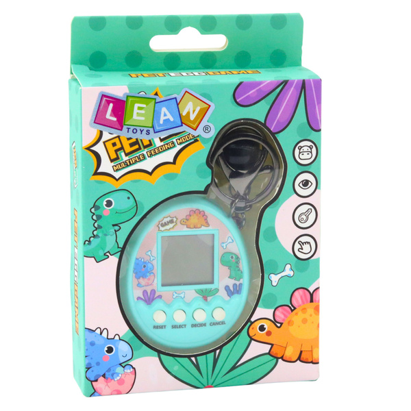 Tamagotchi Pet Egg Elektronisches Spiel 168W1 Schlüsselanhänger mit Glocke Türkis