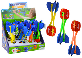 Rocket With A Throwing Slingshot, Colorful Foam, Recoil 25 Meters
