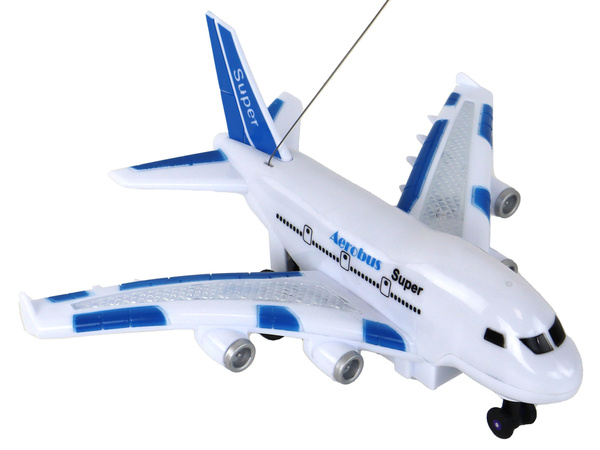 RC Airplane Remote Controlled White Aerobus Remote Control Lights Sounds