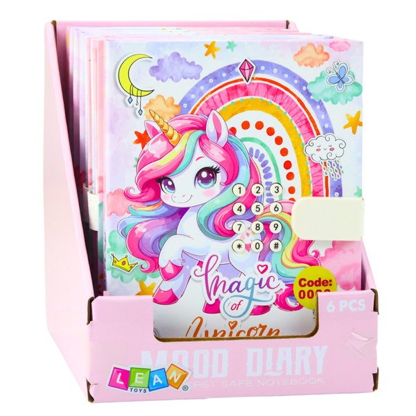 Niedliches Tagebuch/Notizbuch mit Einhornmelodien und bunten Seiten