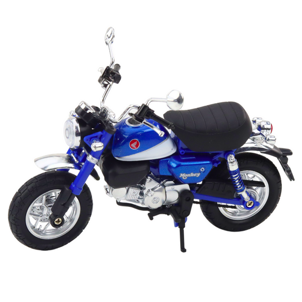 Motorrad Retro Classic Metall Hellblau 1:12