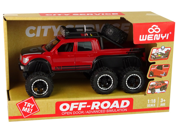 Off-Road Car Friction Drive Big Wheels 1:16 Red