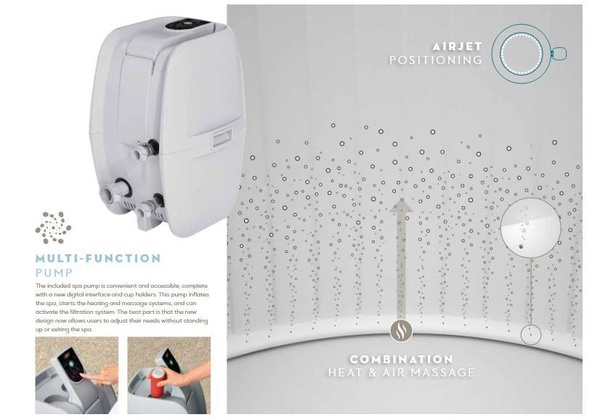 Bestway 60003 aufblasbarer SPA-Whirlpool mit Massage- und Warmwasserbereiter