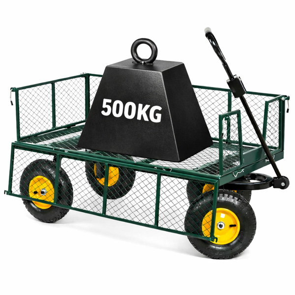 Foldable Garden Transport Cart Steel Trailer 200 kg