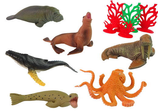 Meerestiere Fische Großes Set Figuren und Zubehör 24tlg.