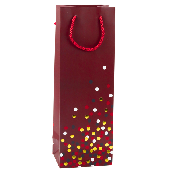 Wine Bottle Gift Bag Polka Dots 36 x 12 x 9cm