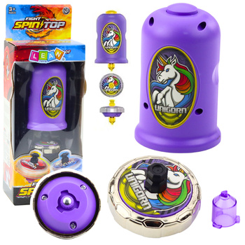 Flying Disc Unicorn Spinner Launcher Set Lila