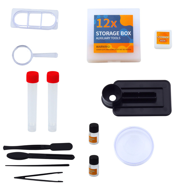 LED Educational Microscope Magnification 1200x Science Kit Accessories