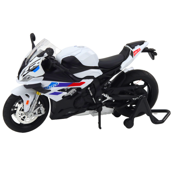 Sports Motorcycle Metal Lights Sounds White S1000 1:12