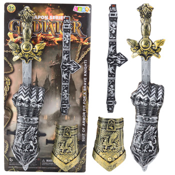 Knight Set Gladiator Sword Protectors Belt Decorated