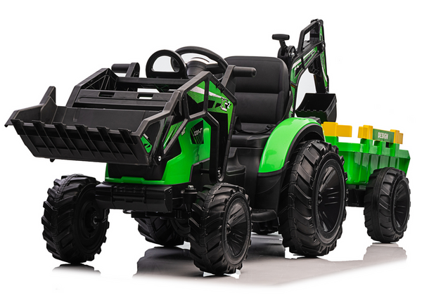 Batteriebetriebener Bagger mit Anhänger SX2068 Grün