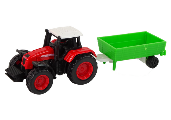 Bauernhof-Set Traktor Anhänger Kuh 1:64