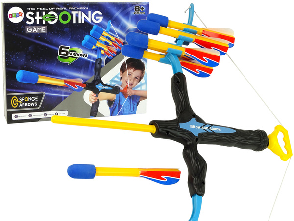 Longbow 6-Schuss Sportbogen für Kinder Blau und Schwarz