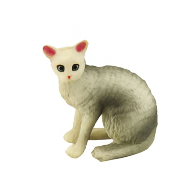 Zestaw Mini Figurki Rasy Kotów Koty Miska Do Karmienia 4-6cm 7szt