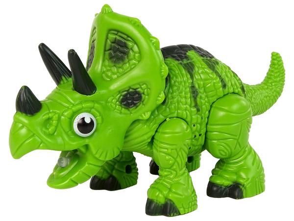Interactive Dinosaur Triceratops Steam Water Sound Green