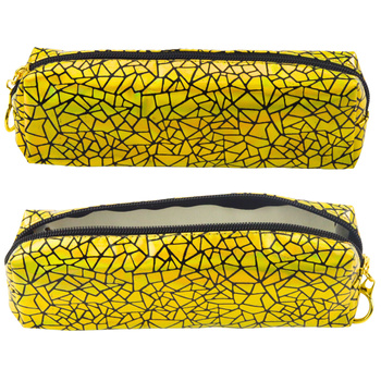 Single-compartment School Office Pencil Case Holographic Pattern Gold 20x6.5 cm