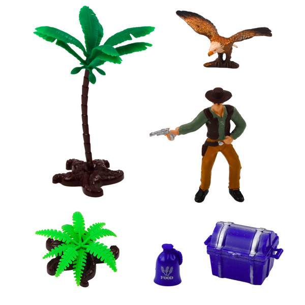 Cowboy Set Figuren Westernwagen Pferde Cowboy Palmen