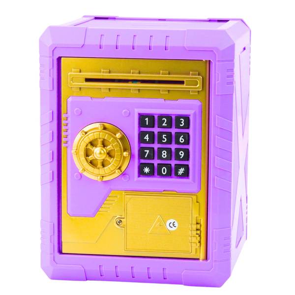 Safe Electronic Piggy Bank with PIN Code for Children Purple