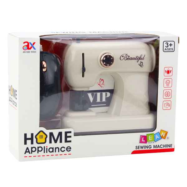 Toy Sewing Machine With Mouse For Kids Light White